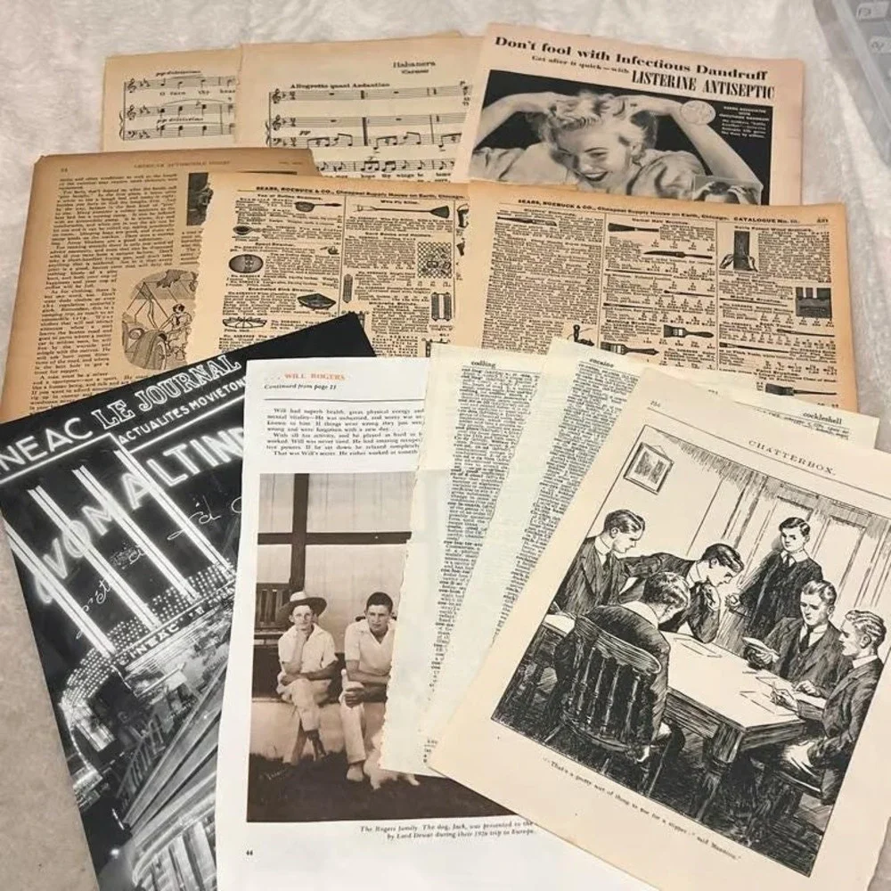 50+ piece Ephemera Lot 15 Collage Crafting Junk Journals Scrapbooking